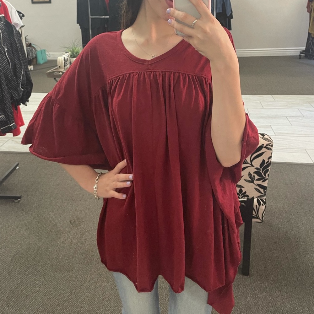 Flowy Maroon Top